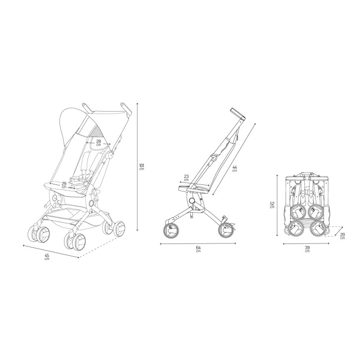 MoMi GRACE travel stroller