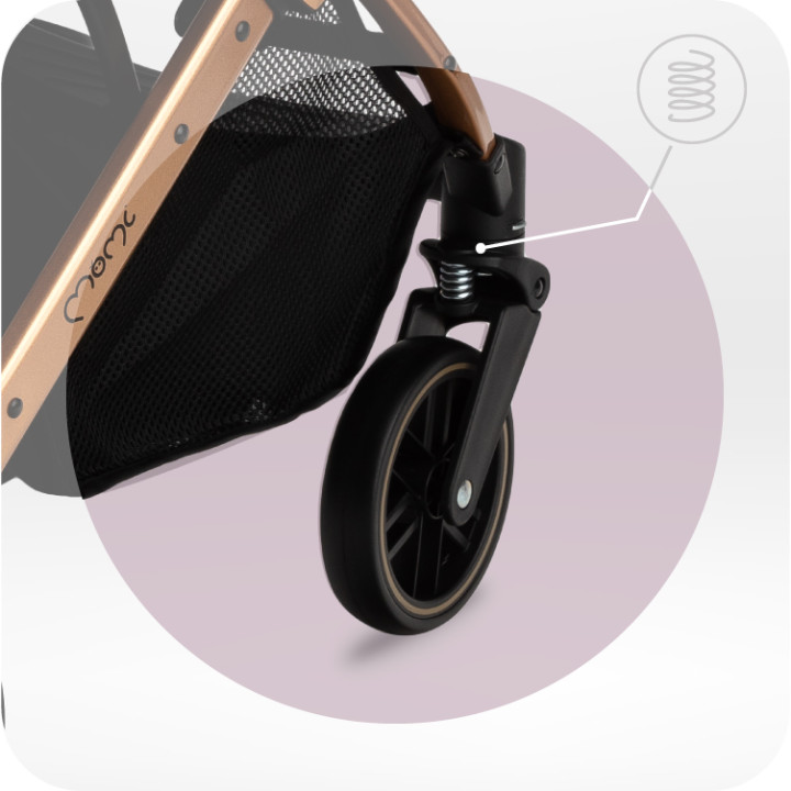 MoMi ESTELLE GOLD stroller GREEN