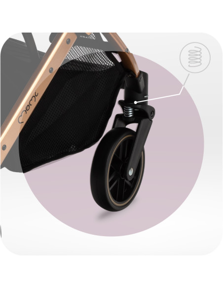 MoMi ESTELLE GOLD stroller GREEN