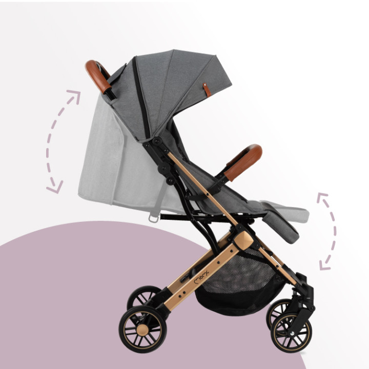 MoMi ESTELLE GOLD stroller GRAY