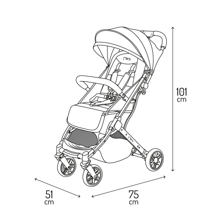 MoMi ESTELLE GOLD stroller GRAY