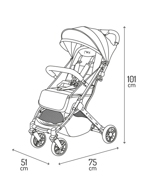 MoMi ESTELLE GOLD stroller GRAY