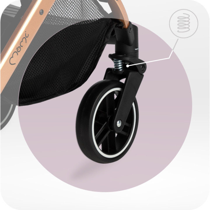 MoMi ESTELLE GOLD stroller BLACK