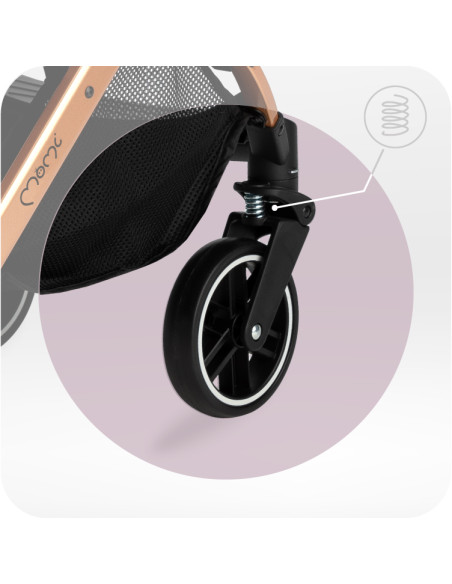 MoMi ESTELLE GOLD stroller BLACK