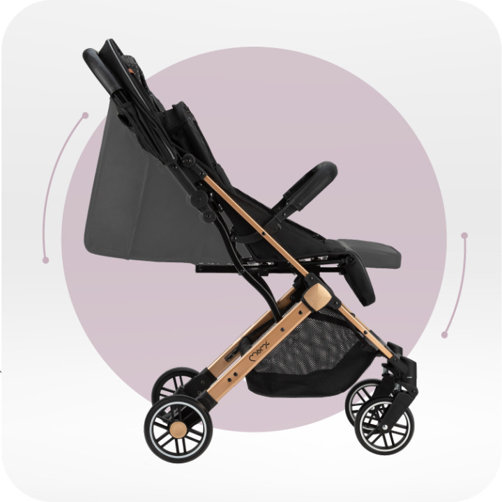 MoMi ESTELLE GOLD stroller BLACK