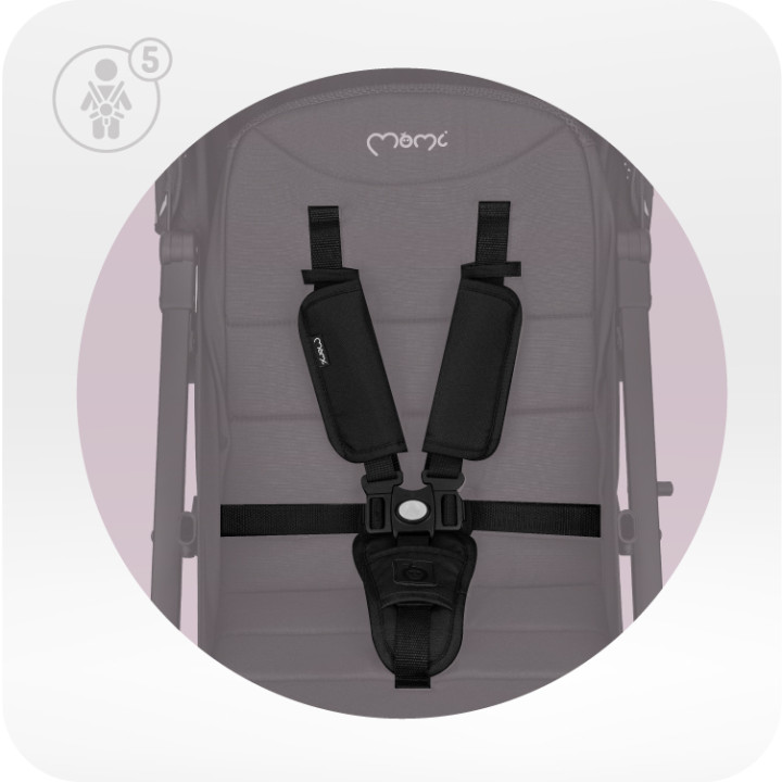 MoMi ESTELLE GOLD stroller BLACK