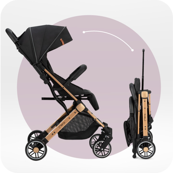 MoMi ESTELLE GOLD stroller BLACK