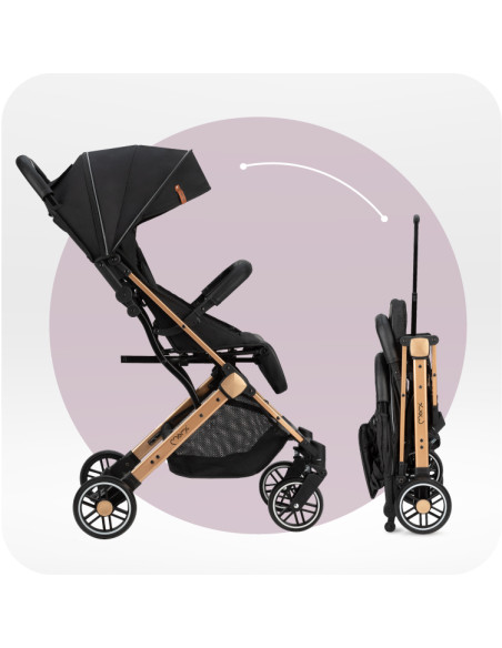MoMi ESTELLE GOLD stroller BLACK
