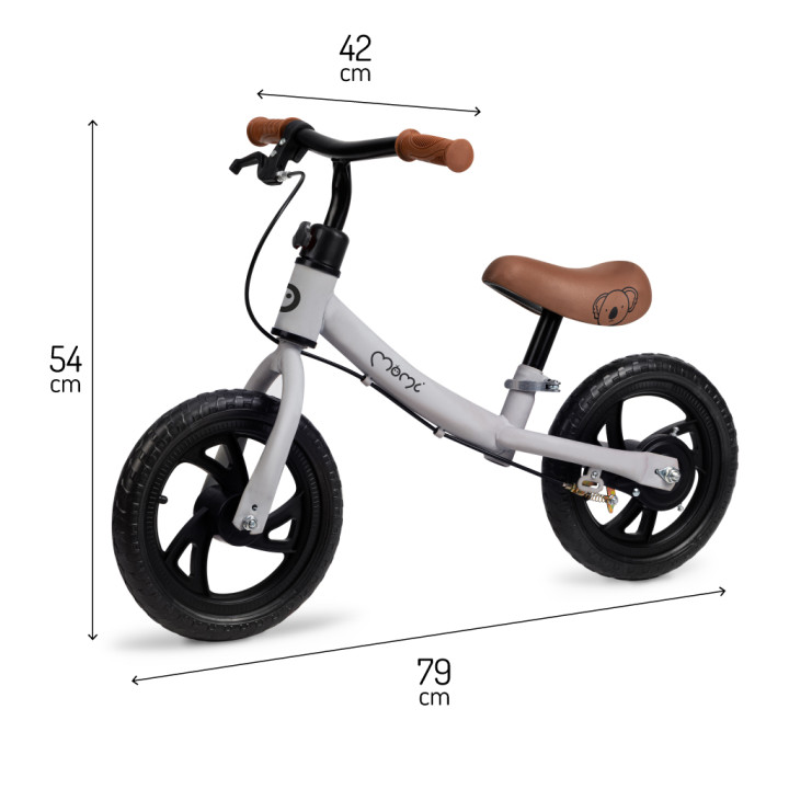 MoMi BREKI balance bike GRAY