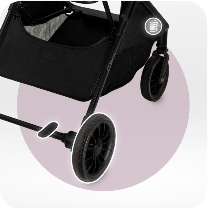 Self-folding MoMi ANDREA stroller TURQUOISE