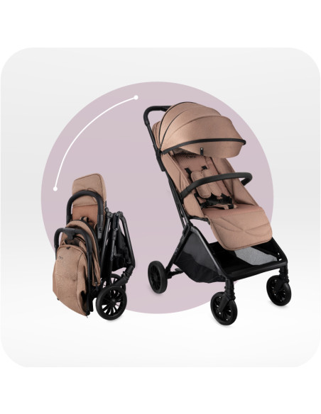 Self-folding MoMi ANDREA stroller BROWN