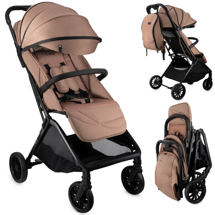 Self-folding MoMi ANDREA stroller BROWN