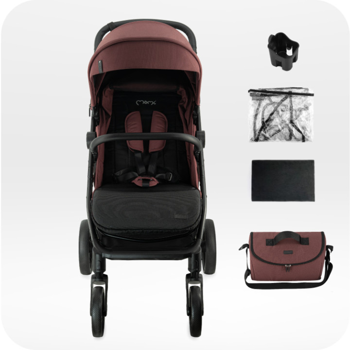 MoMi CLARA stroller BURGUNDY
