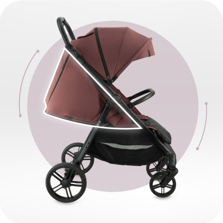MoMi CLARA stroller BURGUNDY