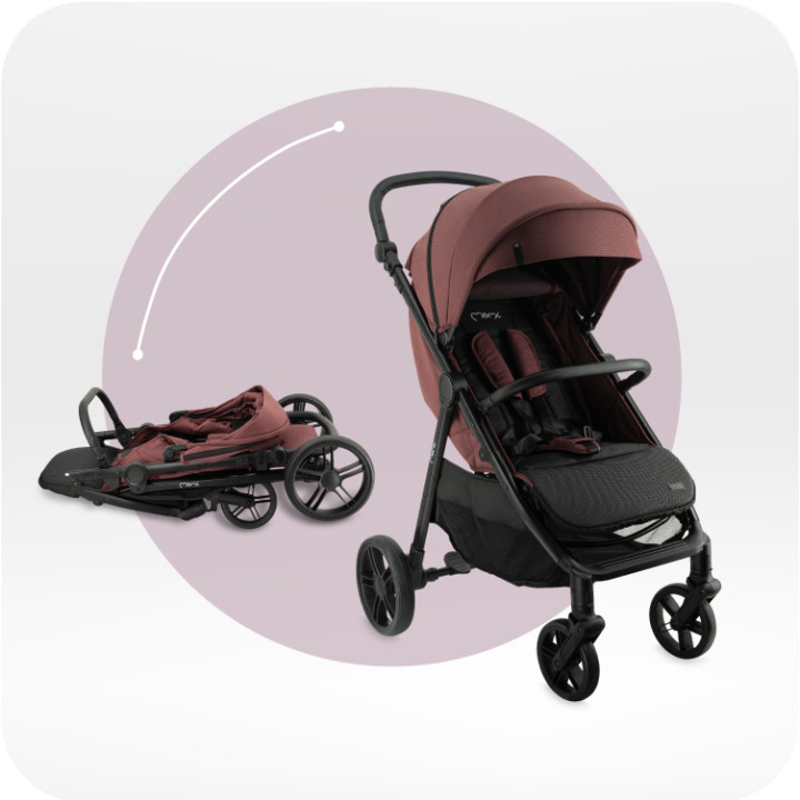MoMi CLARA stroller BURGUNDY