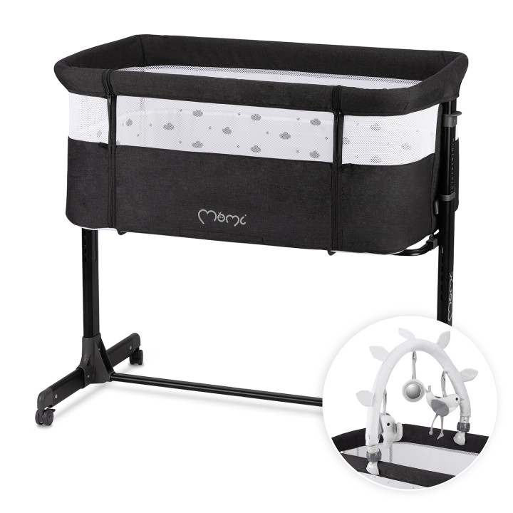 MoMi REVO baby cot 2in1 DARK GRAY