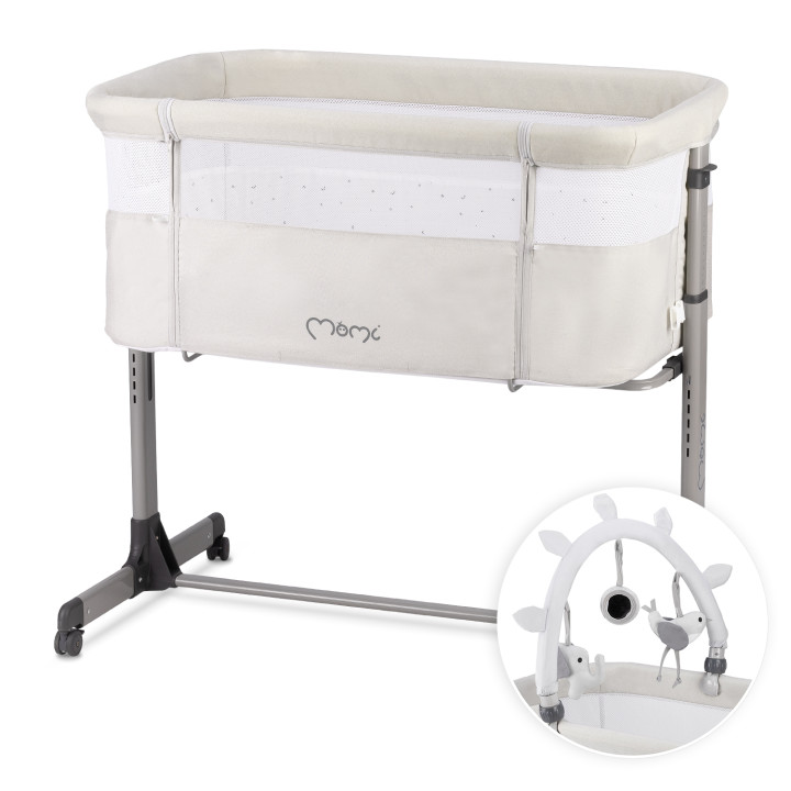 MoMi REVO baby cot 2in1 LIGHT GRAY