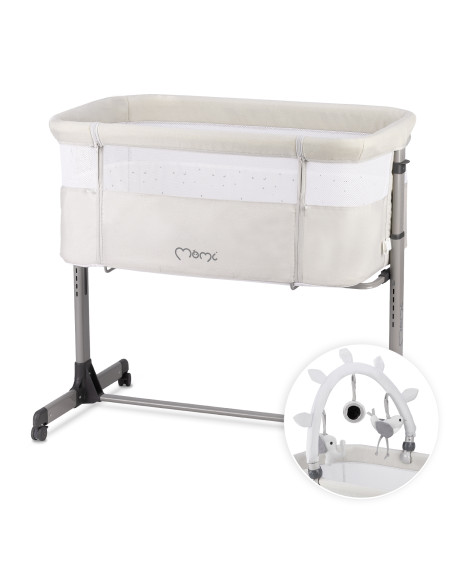 MoMi REVO baby cot 2in1 LIGHT GRAY