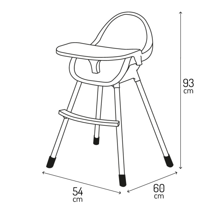 MoMi REKI feeding chair BLACK