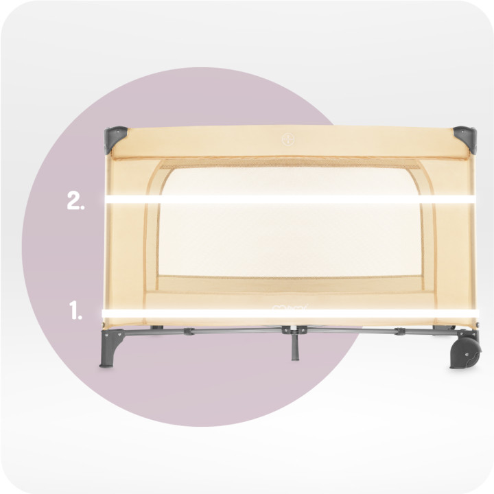 MoMi BELOVE PLUS travel cot BEIGE