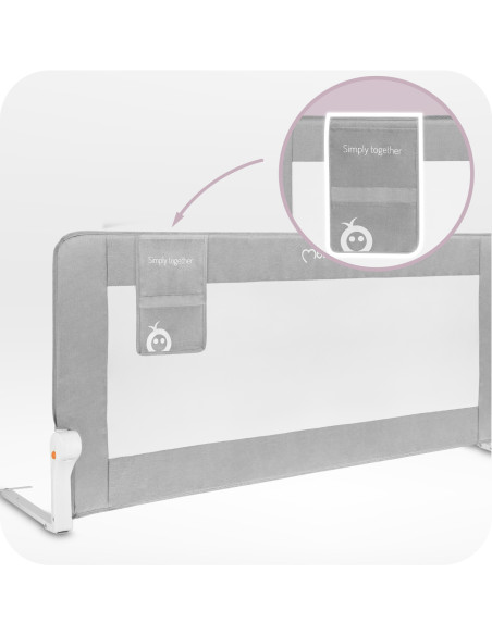 copy of MoMi LEXI PLUS barierka ochronna do łóżka SZARY