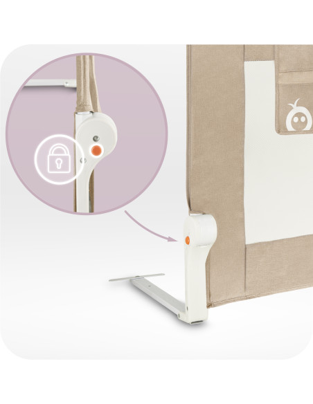 copy of MoMi LEXI PLUS barierka ochronna do łóżka SZARY