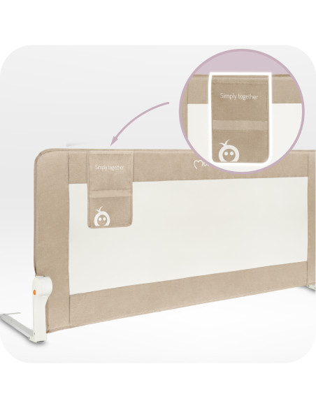 copy of MoMi LEXI PLUS barierka ochronna do łóżka SZARY