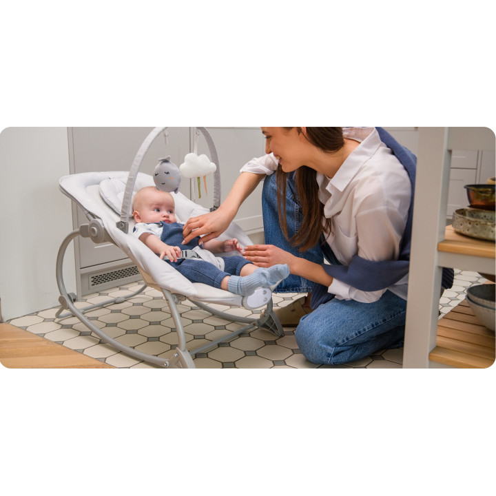 copy of MoMi LAPIS leżaczek JASNOSZARY