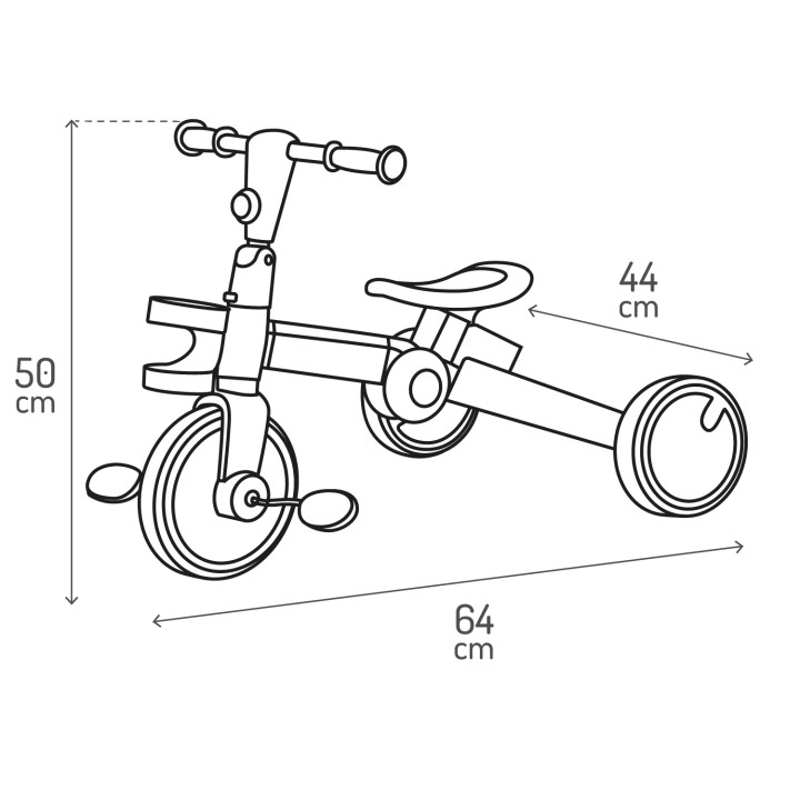 MoMi FILO 3in1 Tricycle PINK