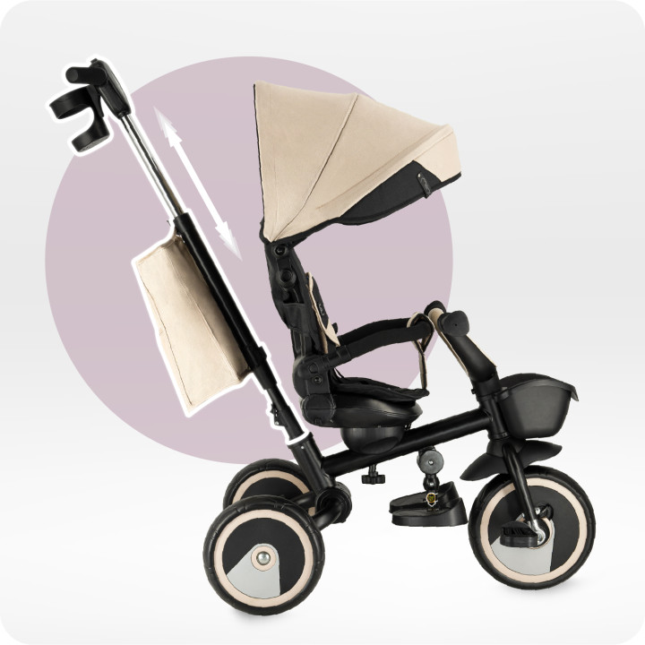MoMi IVI Kinderdreirad 3in1 BEIGE