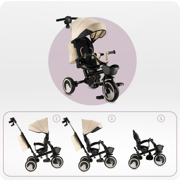 MoMi IVI Kinderdreirad 3in1 BEIGE
