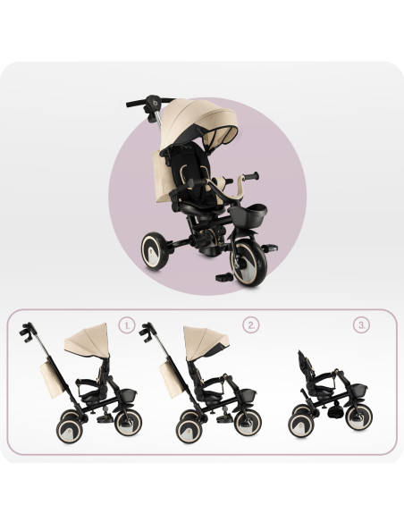 MoMi IVI Kinderdreirad 3in1 BEIGE