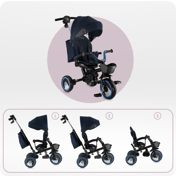 MoMi IVI 3in1 Tricycle BLUE