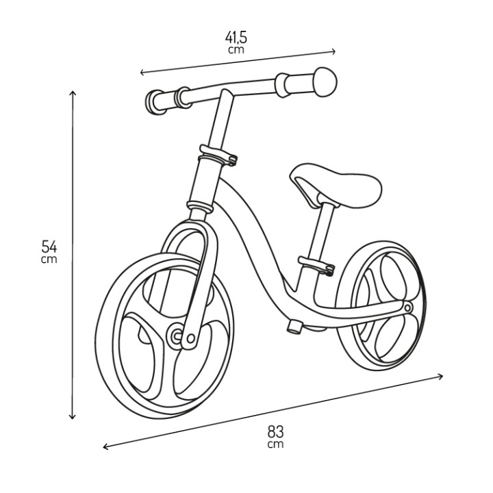 MoMi ISOKA rowerek biegowy NIEBIESKI