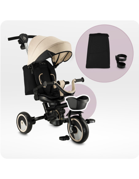 MoMi IVI Kinderdreirad 3in1 BEIGE