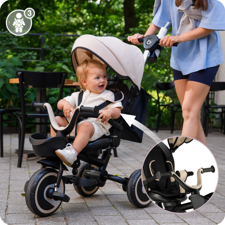 MoMi IVI Kinderdreirad 3in1 BEIGE