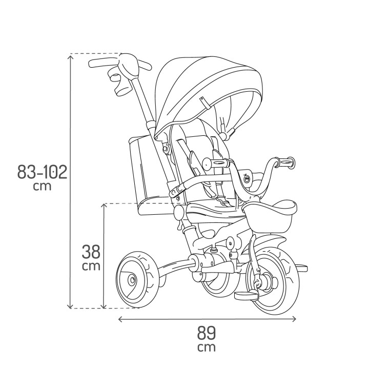 MoMi IVI 3in1 Tricycle BEIGE