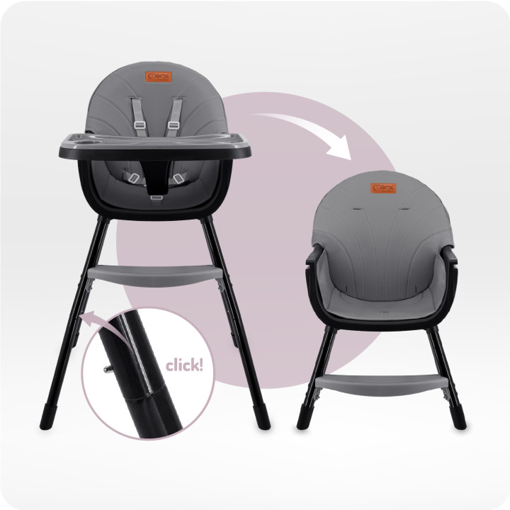 MoMi REKI feeding chair BLACK