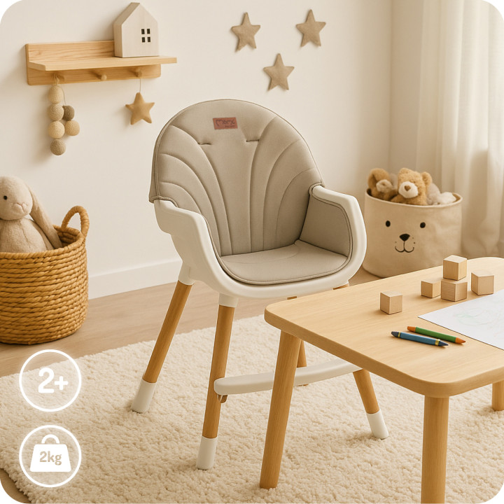 MoMi REKI feeding chair BLACK