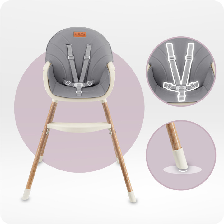 MoMi REKI feeding chair GREY