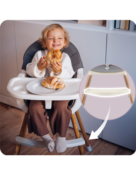 MoMi REKI feeding chair GREY