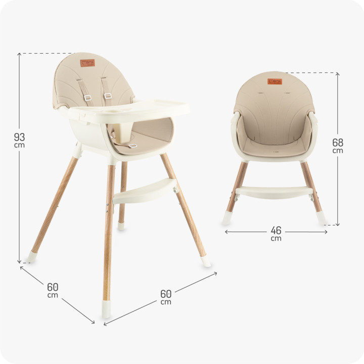 copy of MoMi REKI feeding chair BLACK