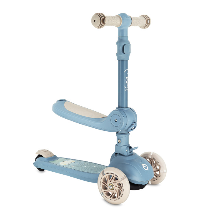 MoMi DEBE 2in1 ride-on and scooter BLUE
