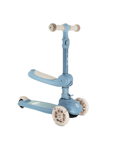 MoMi DEBE 2in1 ride-on and scooter BLUE