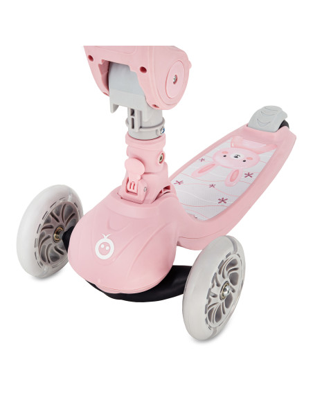 MoMi DEBE 2in1 ride-on and scooter PINK