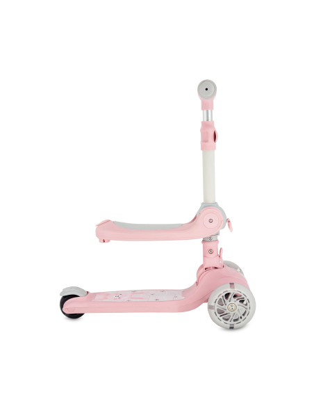 MoMi DEBE 2in1 ride-on and scooter PINK