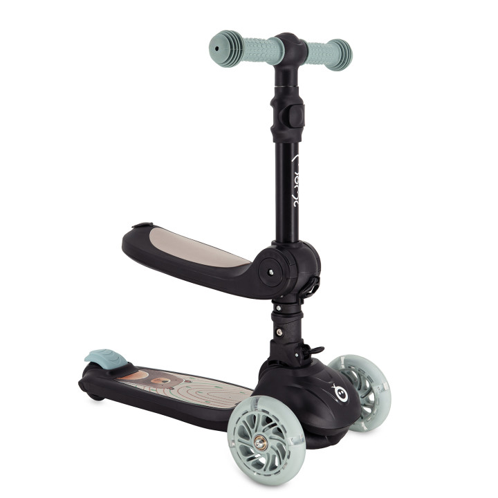 MoMi DEBE 2in1 ride-on and scooter BLACK