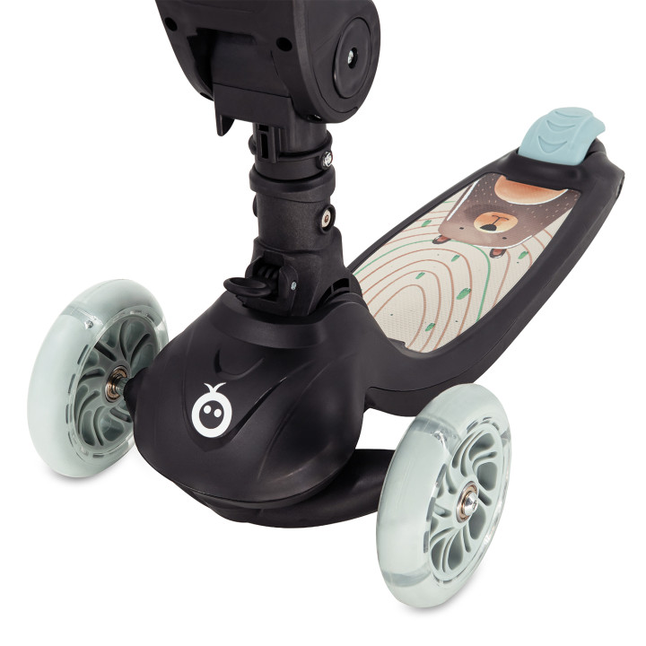 MoMi DEBE 2in1 ride-on and scooter BLACK