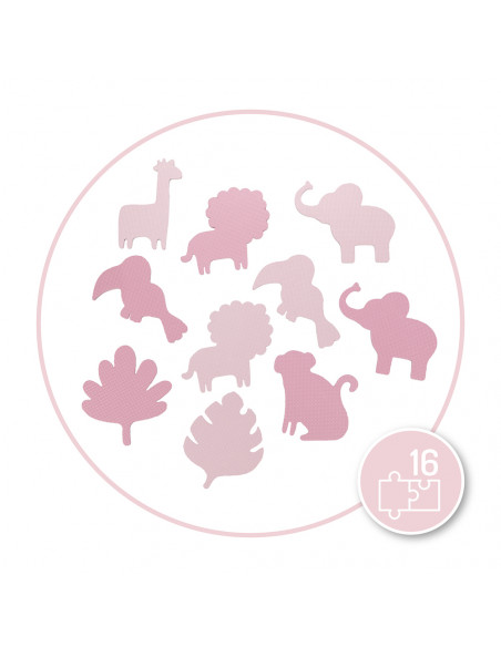 MoMi ZAWI Puzzle-Schaumstoffmatte ROSA