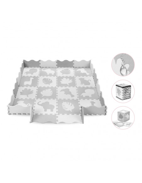 MoMi ZAWI Puzzle-Schaumstoffmatte GRAU